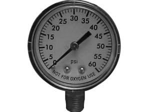 Replacement 2" Plastic Pressure Gauge 0.25" 0-60 PSI Bottom Mount Replaces 81060BU 190058 - Getlegitdeals