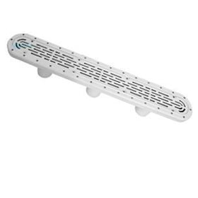 AquaStar 32CDFL103 32 in. Channel Drain with 3 Port Sump44; Light Gray