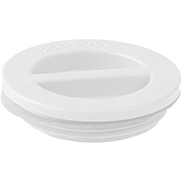 Custom Molded Products 25542-000-000 1.5" MPT White Flat Pool Plug with Gasket - Getlegitdeals