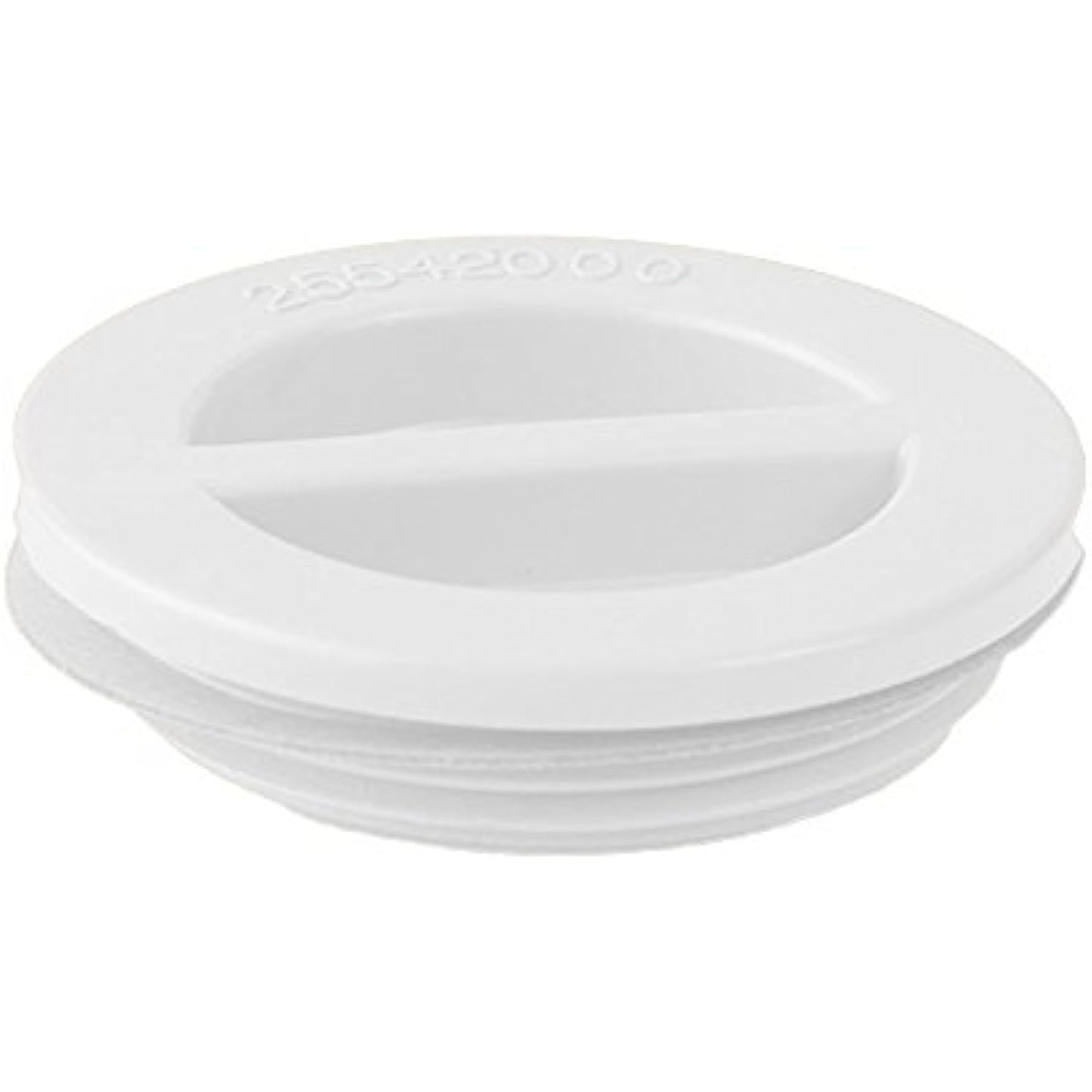 Custom Molded Products 25542-000-000 1.5" MPT White Flat Pool Plug with Gasket