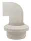 Waterway Plastics 400-1410F White 1" Eyeball Fitting, 90 Deg, 1.5" MPT Assembly