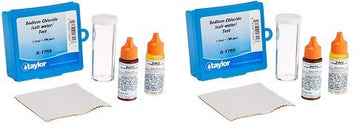 Taylor K-1766 Liquid Pool Spa Sodium Chloride Salt Water Drop Test Kit (2 Pack) - 0