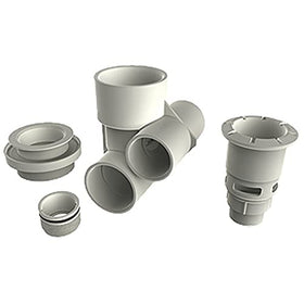 AquaStar ATG105 AquaThunder Spa Jet 2.5'' Gunite Jet Body Assembly - Dark Gray - 0