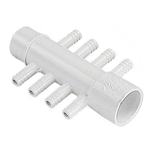 Waterway 672-4340B 1" S x 1" SPG 8-Port 0.38" Ribbed Barbs Manifold - Getlegitdeals