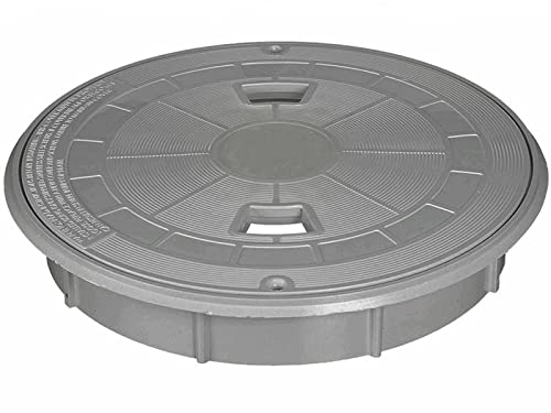AquaStar SKRT103 Round Skimmer Lid and Collar - Light Gray