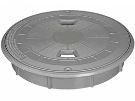 AquaStar SKRT103 Round Skimmer Lid and Collar - Light Gray - 0