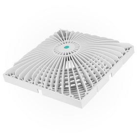 AquaStar 12MF101 12in Square Moflow Suction with Screws - White