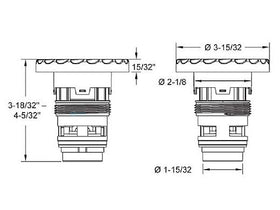 Replacement for AquaStar ATBTS0303A-7 0883612092515 Light Gray WaveJet Jet Barrel, Modern Design, ABS Resin, 0.48 lbs