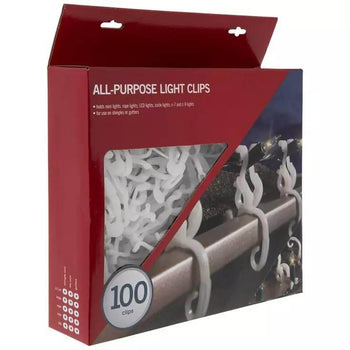 100 Pieces All-Purpose Light Clips, Hold Mini Lights, Rope Lights, LED Lights, Icicle Lights, c-7 Lights, and c-9 Lights. Use Them to Create Stunning Christmas Light displays - Getlegitdeals