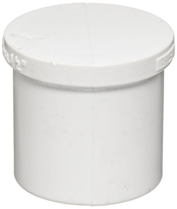 Spears 449 Series PVC Pipe Fitting, Plug, Schedule 40, 1/2" Spigot