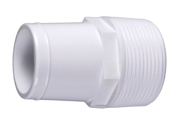 Custom Molded Products Combo Hose Adapter 1-1/2" Mip X 1-1/2" White #21093-150-000