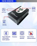 50A 12V/24V Auto MPPT Solar Charge Controller, Max Input 100V Output 12v/650W 24v/1300W,(Bluetooth) APP Phone app Monitoring WIFIconnect with Superior Cooling Fan and heatsink LiFePO4 Lithium Battery - Getlegitdeals