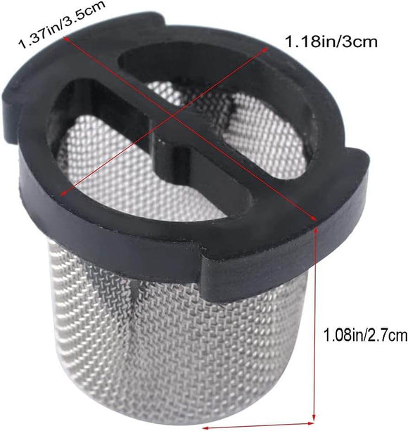 Replacement - Pack of 2 6-504-00 Universal Wall Fitting and Quick Disconnect Filter Screen - Compatible with Zodiac Polaris 280 380 360 180 165 65 Pool Cleaners - Getlegitdeals