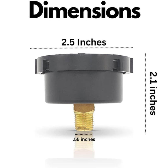 Replacement ECX2712B1 and 190059 Pressure Gauge Replacement Pentair and Hayward DE, Compatible with Hayward ProGrid DE Filter, SwimClear Filter and XStream Filters 190059 - Getlegitdeals