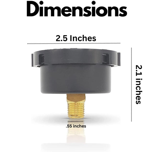 Replacement ECX2712B1 and 190059 Pressure Gauge Replacement Pentair and Hayward DE, Compatible with Hayward ProGrid DE Filter, SwimClear Filter and XStream Filters 190059