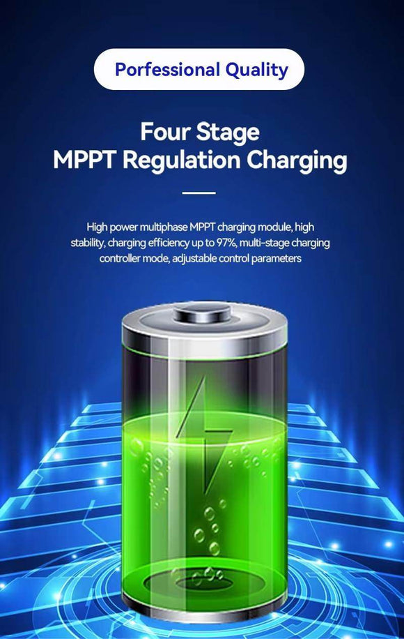 50A 12V/24V Auto MPPT Solar Charge Controller, Max Input 100V Output 12v/650W 24v/1300W,(Bluetooth) APP Phone app Monitoring WIFIconnect with Superior Cooling Fan and heatsink LiFePO4 Lithium Battery - Getlegitdeals