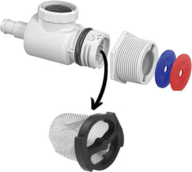 Replacement - Pack of 2 6-504-00 Universal Wall Fitting and Quick Disconnect Filter Screen - Compatible with Zodiac Polaris 280 380 360 180 165 65 Pool Cleaners - Getlegitdeals