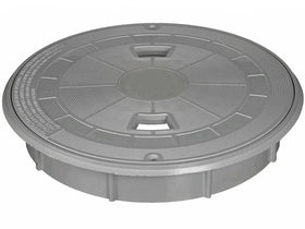 AquaStar SKRT103 Round Skimmer Lid and Collar - Light Gray