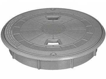 AquaStar SKRT103 Round Skimmer Lid and Collar - Light Gray