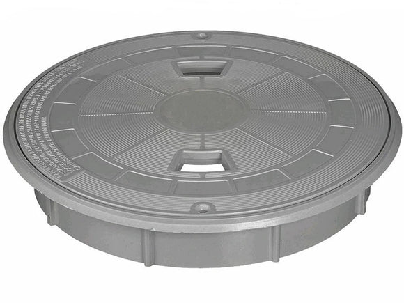 AquaStar SKRT103 Round Skimmer Lid and Collar - Light Gray