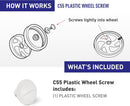 Replacement for the Zodiac C55 CMP 25563-370-000 Plastic Wheel Screw Replacement Polaris Pool Cleaner-3