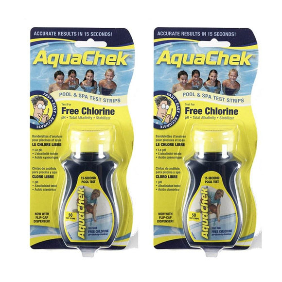 AquaChek 511244-02 Yellow 4-In-1 Free Chlorine Test Strips (2 Pack) - Getlegitdeals