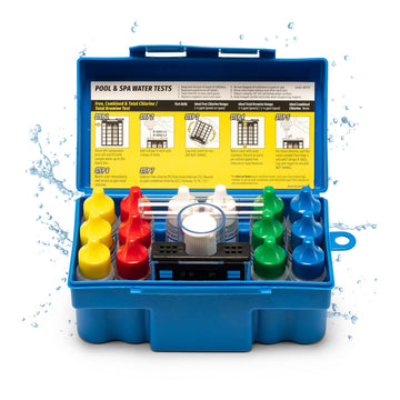Taylor K-1005 DPD, 9-in-1 Pool Test Kit for Test Kit for Free & Total Chlorine, Bromine, pH, Acid & Base Demand, Total Alkalinity, Calcium Hardness, Cyanuric Acid | Made in The USA - Getlegitdeals