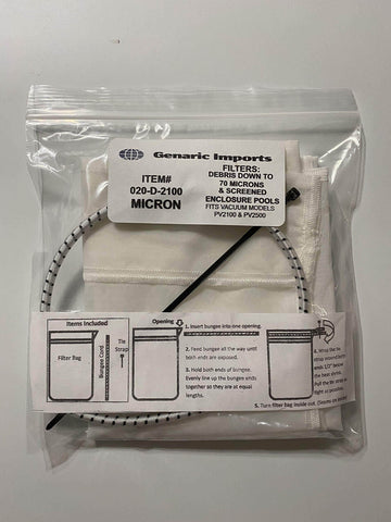 Replacement Micron Filter Bag for Power Vac PV2100 Pv2200 PV2500 PV3000 020-D-2100� - Getlegitdeals