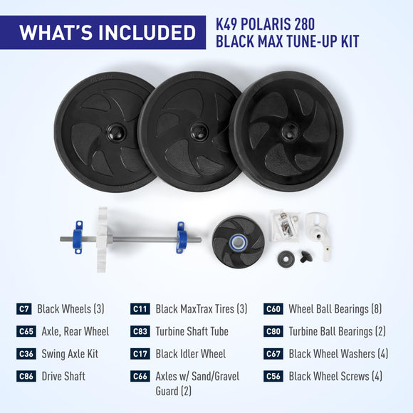 Polaris Genuine Parts 280 Black Max Factory Tune Up Kit, K49 | Compatable with Polaris Model 280 BlackMax