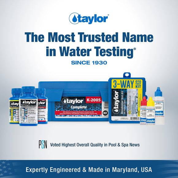 Taylor Technologies R-0008-C, Total Alkalinity Indicator, 2 Ounce, for Testing Total Alkalinity Levels in Pool and Spas, Dropper Rell for Water Test Kits, Replace Annually | Made in the USA