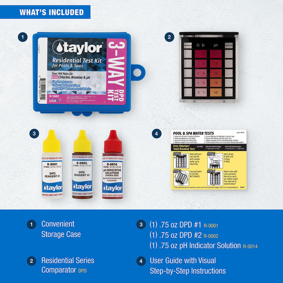 taylor K-1001 Basic Pool & Spa Test Kit (DPD)