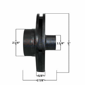 Jandy 2HP Impeller with Screw, Backplate O-Ring for Pro Series SHPF/SHPM Pumps - 0