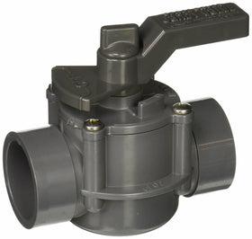 Jandy Space Saver 1-1/2 to 2-Inch Positive Seal Pool/Spa Valve, Gray