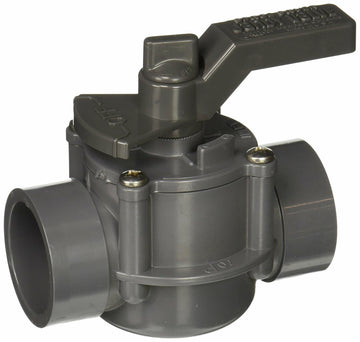 Jandy Space Saver 1-1/2 to 2-Inch Positive Seal Pool/Spa Valve, Gray