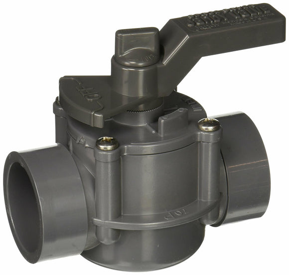 Jandy Space Saver 1-1/2 to 2-Inch Positive Seal Pool/Spa Valve, Gray
