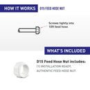 Polaris Genuine Parts D15 Feed Hose Nut replacement part for pressure-side pool cleaners 280, 280 TankTrax, 380, TR28P, 180-2