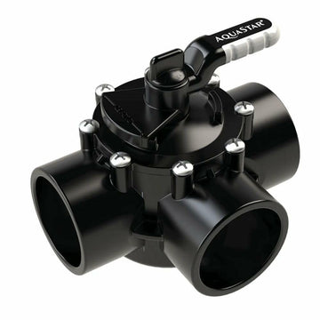 Aquastar FlowStar 3-Way Diverter Valve With Rubber Handle - 2 Inch x 2.5 Inch | AV3W20C