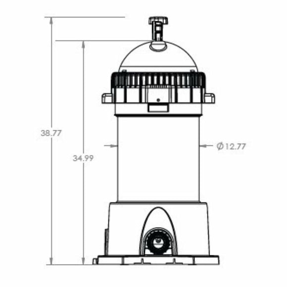 DPM AquaStar Heavy Duty Swimming Pool and Spa Pipeline Cartridge Filter | Made in USA (PLF27000 27K Gallon)