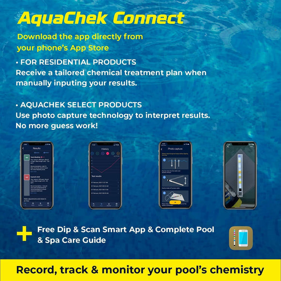 AquaChek Yellow 4-in-1 Free Chlorine Test Strips