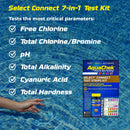 AquaChek Select Connect 7-Way Pool and Spa Test Strips Complete Kit - Pool Test Strips for pH, Total Chlorine, Free Chlorine, Bromine, Alkalinity, Total Hardness, and Cyanuric Acid - (50 Strips)-3