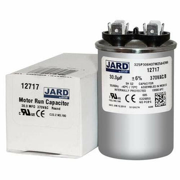 30 uF x 370 VAC - Jard # 12717 Round Dual Run Capacitor, Sold Each