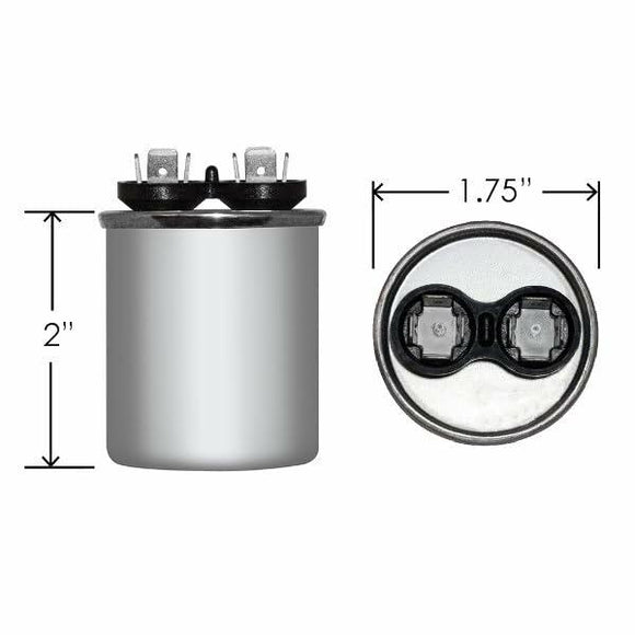 Motor Run Capacitor Round 30 uf MFD 370 Volt VAC 12717 (Original Version)