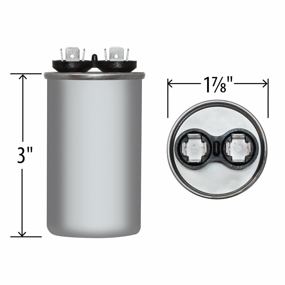 50 uF x 370 or 440 VAC Round Run Capacitor by # 12751