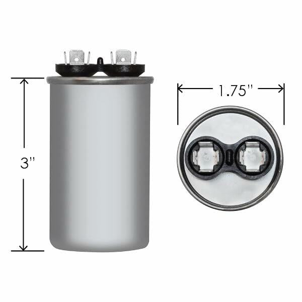 50 uF x 370 or 440 VAC Round Run Capacitor by # 12751