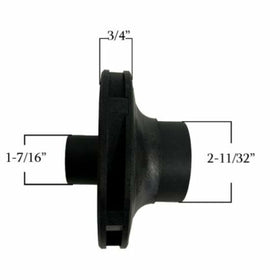 Pentair Intelliflo Variable Speed Pool Pump Impeller Assembly 3.0 HP | 356237Z, Black - 0