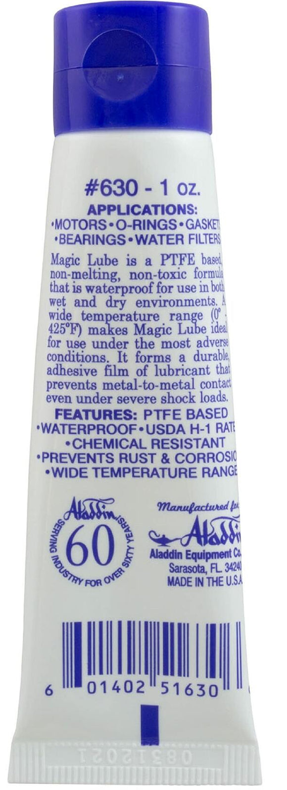 Aladdin Magic Lube 1oz Teflon Lubricant/Sealant 630