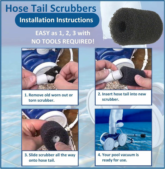 Generic Imports Replacement 3 Pack Sweep Hose Scrubbers fits Polaris R0522400 Sweep Hose Scrubber Replacement Compatible with Polaris Models 280, 360, 380, 3900 Sport, TR28P, TR35P, TR36P, 180 3 Pack