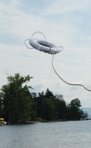 Taylor Made Vinyl Coated Foam Life Ring with White Grab Lines, White (20") � Puncture, tear, scuff-resistant � United States Coast Guard approved for commercial and recreational use � 2020122283-2