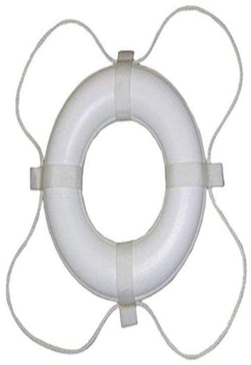 TAYLOR MADE PRODUCTS Vinyl Coated Foam Life Ring with White Grab Lines, Orange (24")