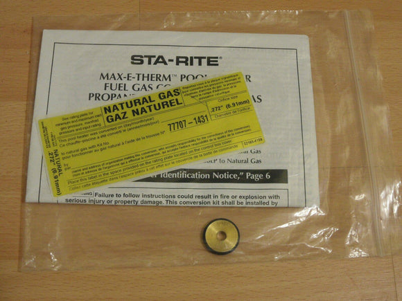 Pentair 77707-1431 Propane to Natural Gas Conversion Replacement Kit Pool and Spa Heater